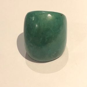 Bold Turquoise Tagua Nut Ring